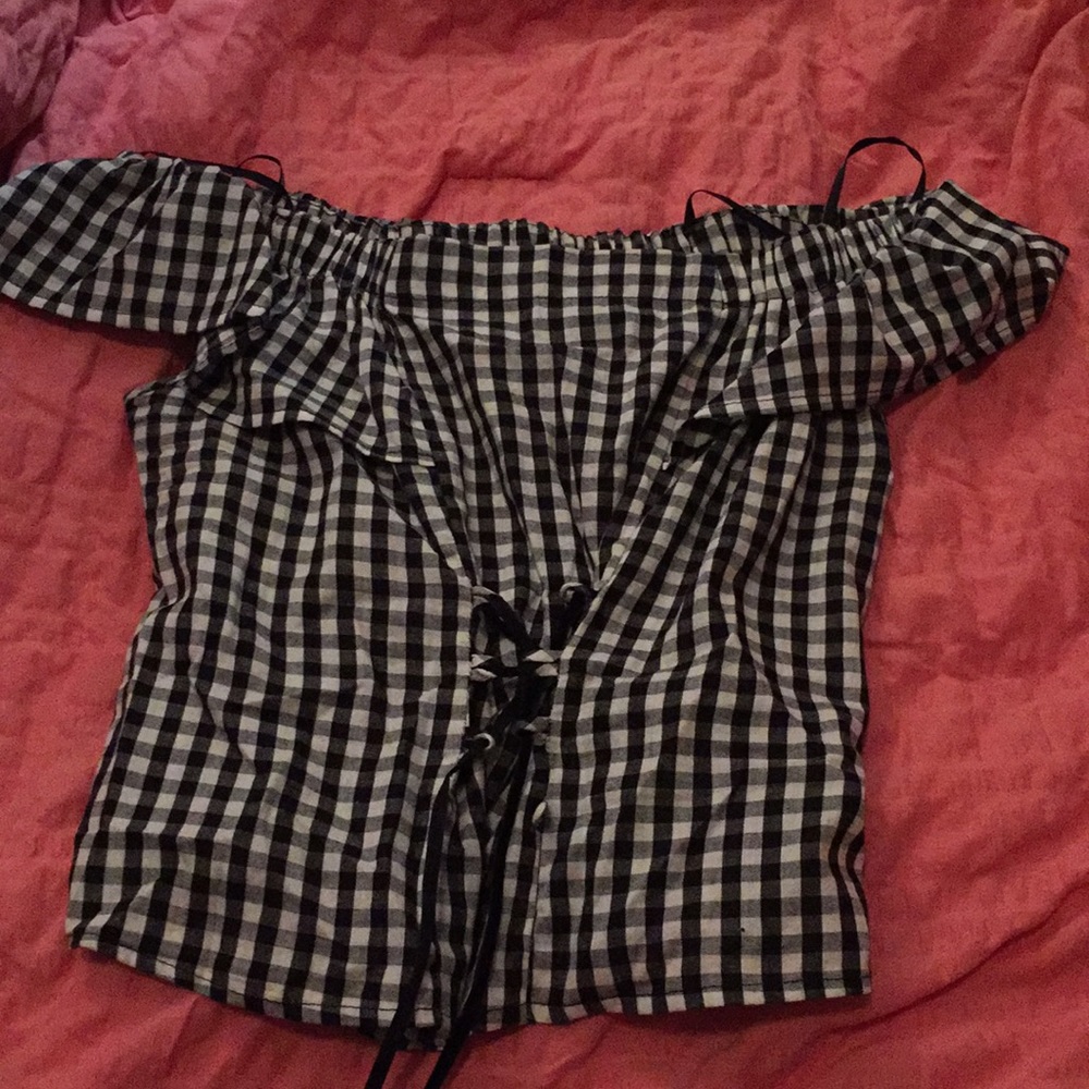 Gingham Tie Front Shirt